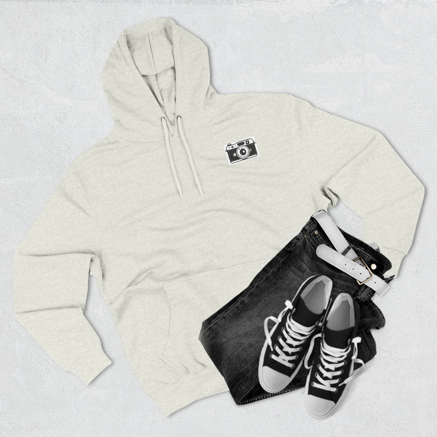 Three-Panel Fleece Hoodie