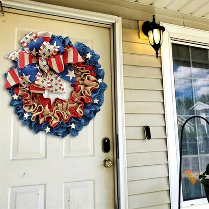 YYSD Independence Day Wreath for Front Door Garden Window