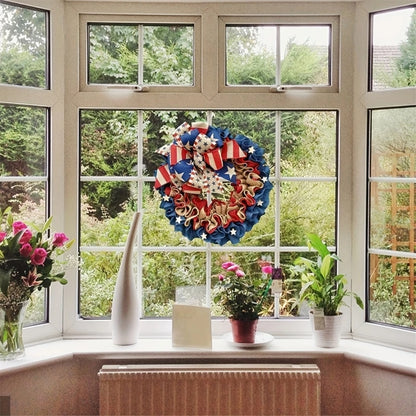 YYSD Independence Day Wreath for Front Door Garden Window