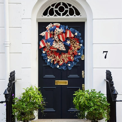 YYSD Independence Day Wreath for Front Door Garden Window