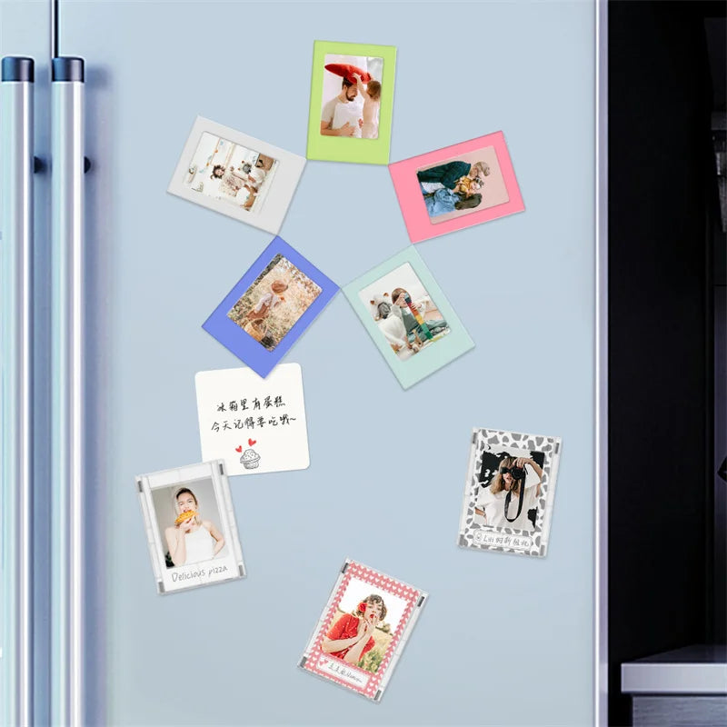 3 inch Magnetic Picture Frames Photo Magnets Photo Colorful Frame For Family Memories Fridge Magnet Children's Building Blocks