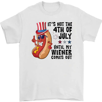 Its Not 4th of July Funny Hotdog Summer Holiday T-Shirt Men's High Quality 100% Cotton Soft Casual Short Sleeve T-shirts Unisex