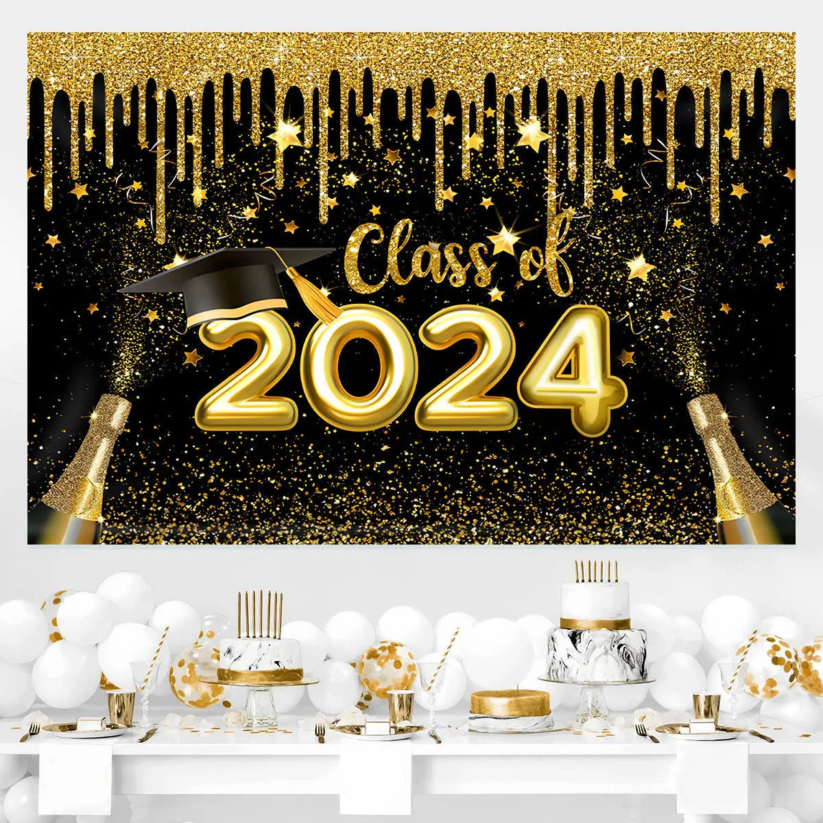 Graduation Background 2024 For Graduate Party Supplies Graduation Season Theme Party Decoration  DIY Craft Kid Gift Favors Gift